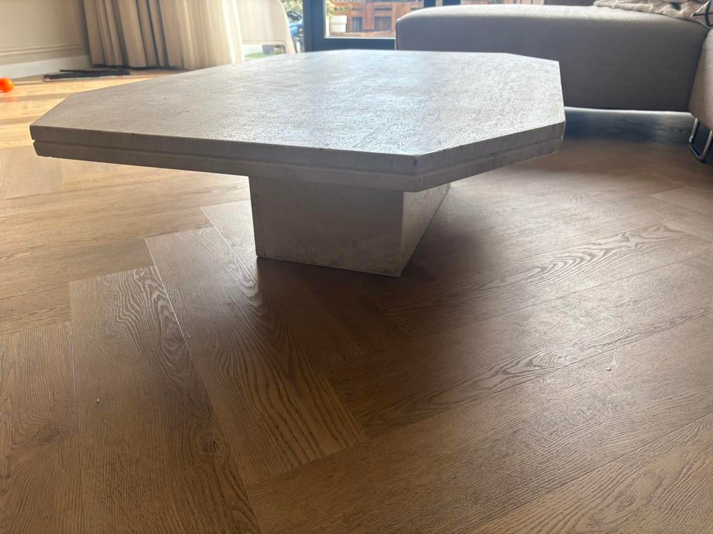 Travertin salontafel, Ophalen, Overige materialen, Gebruikt, 100 tot 150 cm