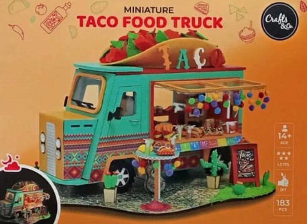 Miniatuur Taco Food Truck Bouwpakket - Crafts & Co, Ophalen, Nieuw, Truck, Overige merken