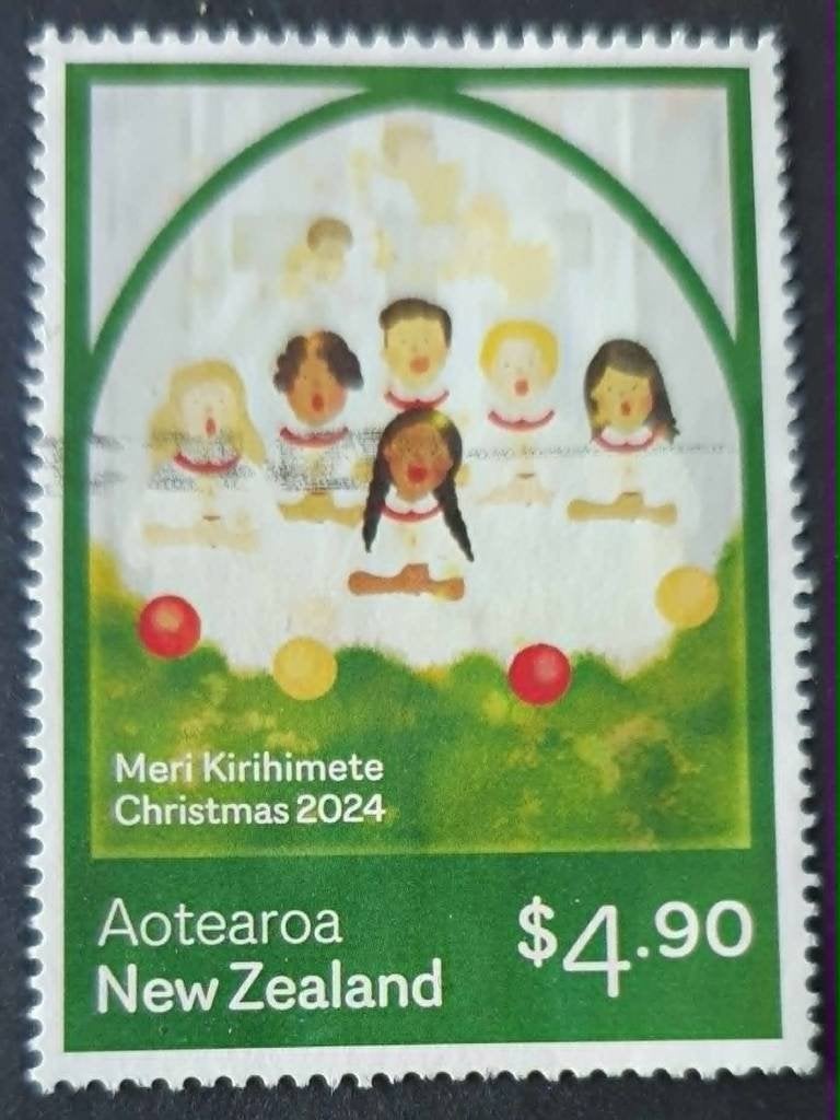 210-26 Nieuw Zeeland 2024 / Meri Kiirihimete $ 4.90 SH, Verzenden, Gestempeld