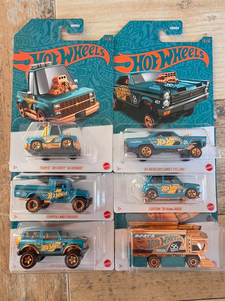 Hot Wheels 56 year anniversary set incl. Chase, Ophalen of Verzenden, Nieuw, Auto