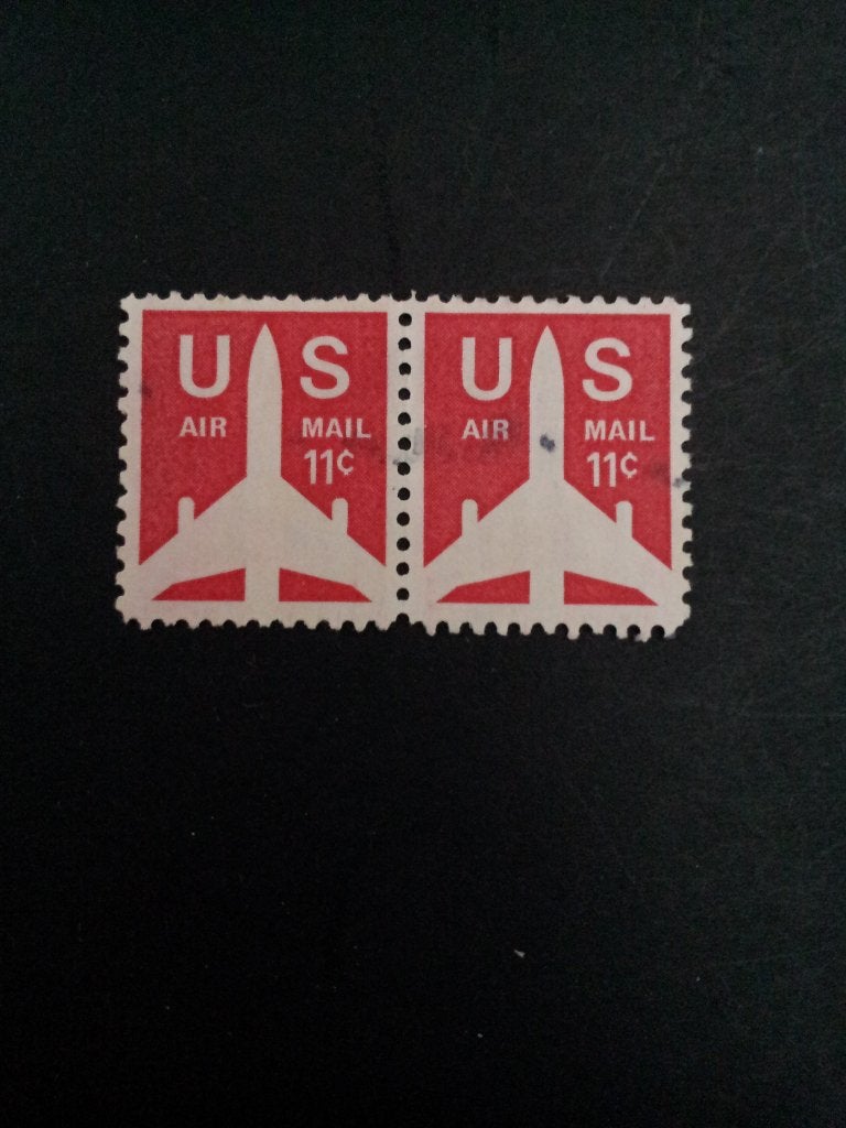 Amerika USA luchtpost strook C gestempeld, Ophalen of Verzenden, Gestempeld, Noord-Amerika