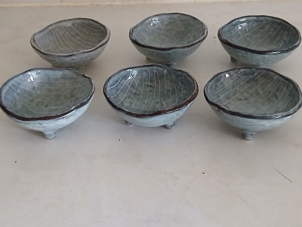 6 Broste Copenhagen Nordic Sea Dipschaaltjes, Ophalen of Verzenden, Overige stijlen, Aardewerk, Schaal of Schalen