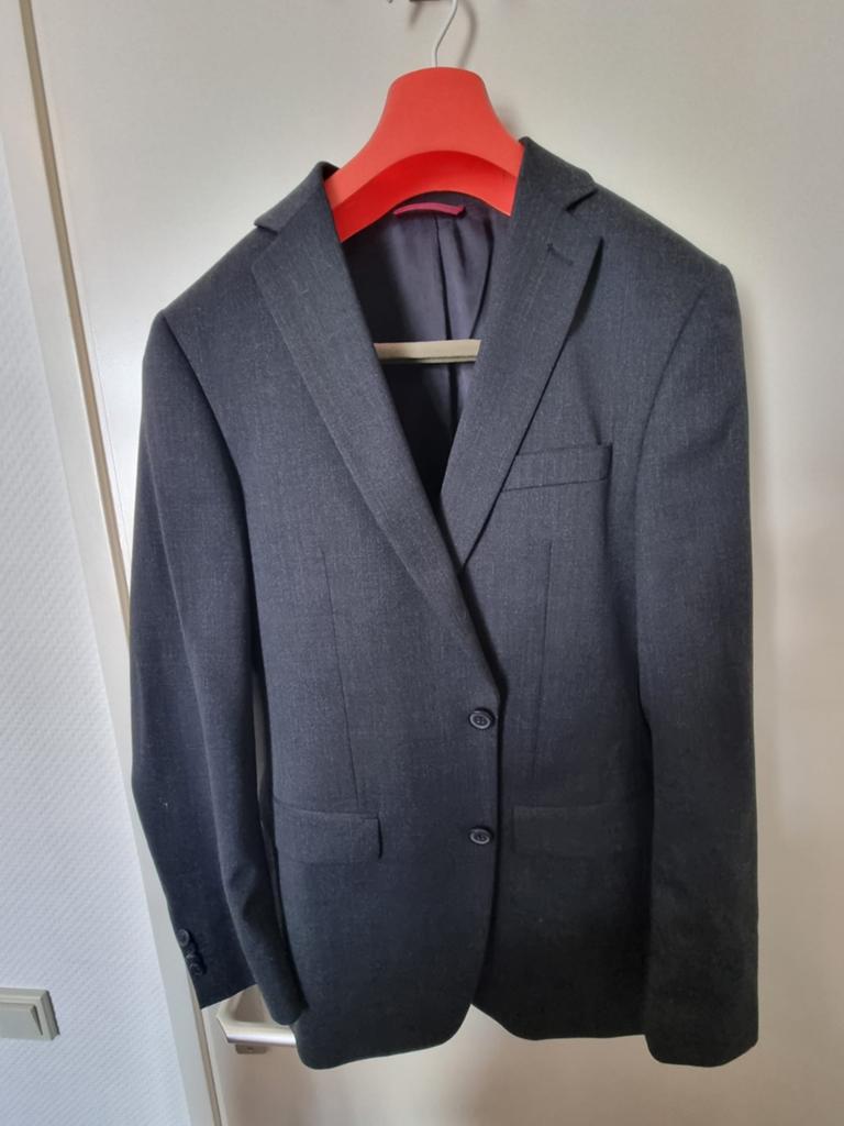 Herenpak Gents Maat 48 - Stijlvol Antraciet Pak, Kleding | Heren, Maat 48/50 (M), GENTS, Ophalen of Verzenden, Zo goed als nieuw