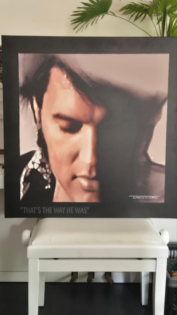 Canvas Elvis Presley, Antiek en Kunst, Ophalen of Verzenden