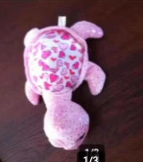 Knuffel schildpad roze lengte 40 cm., Overige typen, Ophalen of Verzenden, Zo goed als nieuw, Middelgroot (20 tot 80 cm)