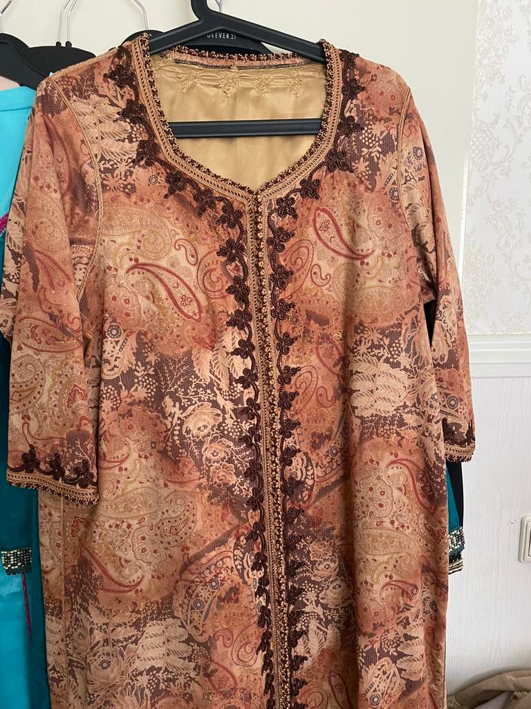 marokkaanse caftan jellaba takschita gala kimono abaya, Ophalen of Verzenden, Zo goed als nieuw, Maat 38/40 (M)