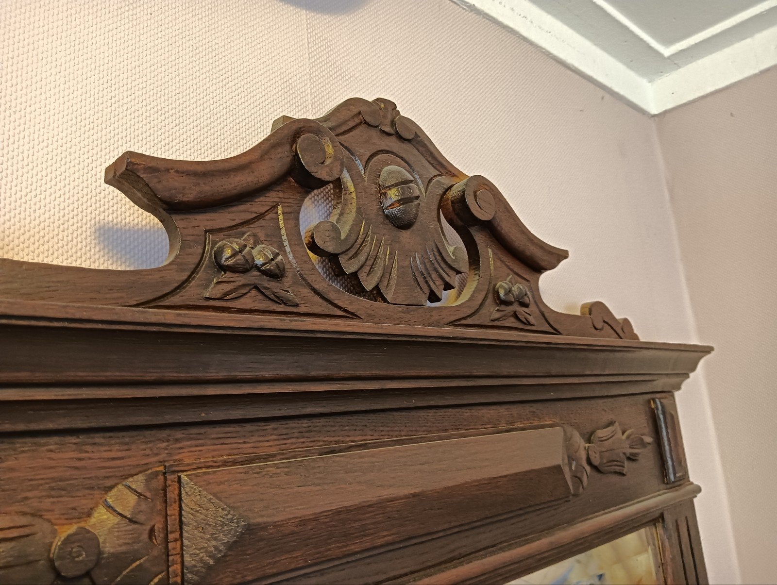 Antieke commode met marmeren blad en spiegel gratis, Ophalen