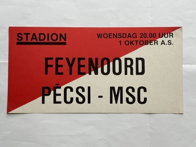 tramkaart Feyenoord - Pesci Munkas, Verzenden, Zo goed als nieuw, Feyenoord, Overige typen