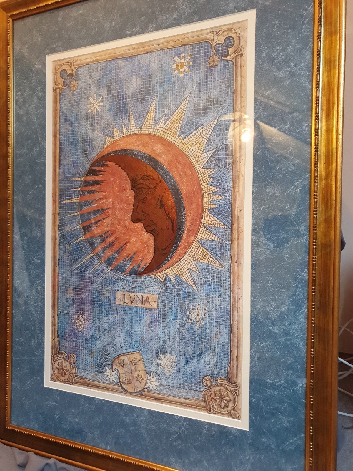 Ingelijste kunstprint 'LVNA' - Zon en Maan, Ophalen of Verzenden