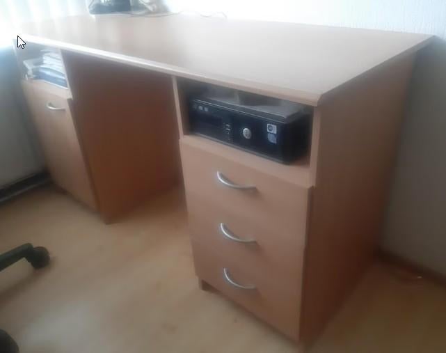 Computer Bureau, Buro van 450,- nu 150,-, Huis en Inrichting, Ophalen, Met lades, Scandinavisch, Hout