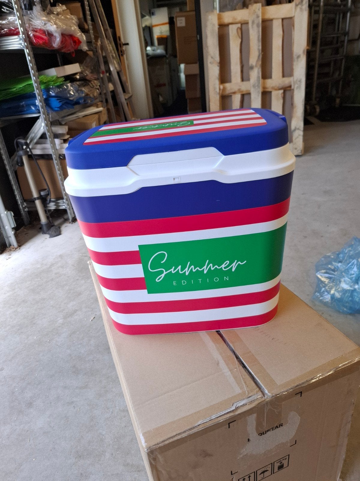 Koelbox 29L gerecycled plastic - 8 uur koel - Summer Edition, Ophalen of Verzenden, Nieuw, Koelbox, Koelelement