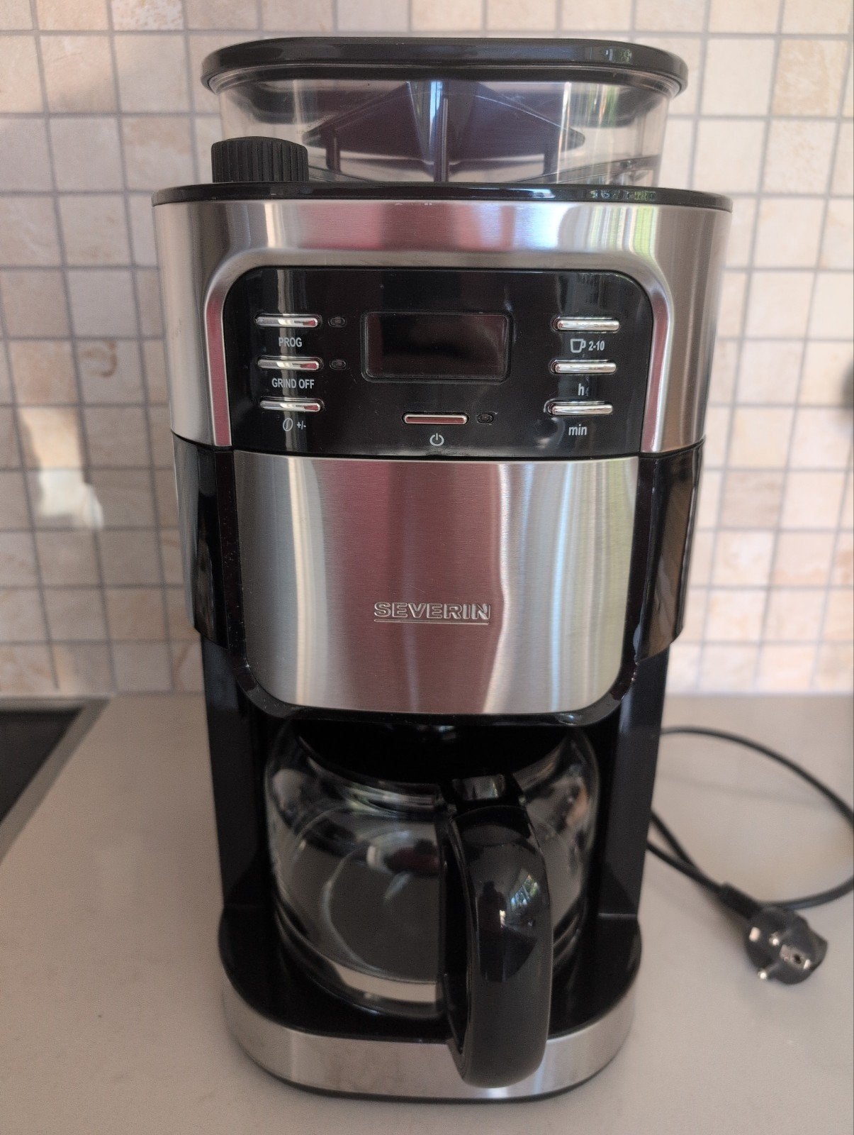 Severin Koffiezetapparaat met Geïntegreerde Molen, Ophalen, Koffiemachine, Koffiebonen, Zo goed als nieuw