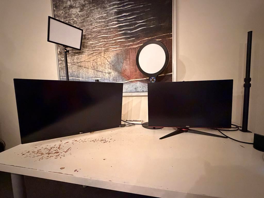 Grote Computertafel 160x120x90 cm, Computers en Software, Laptoptafels, Zo goed als nieuw, Ophalen
