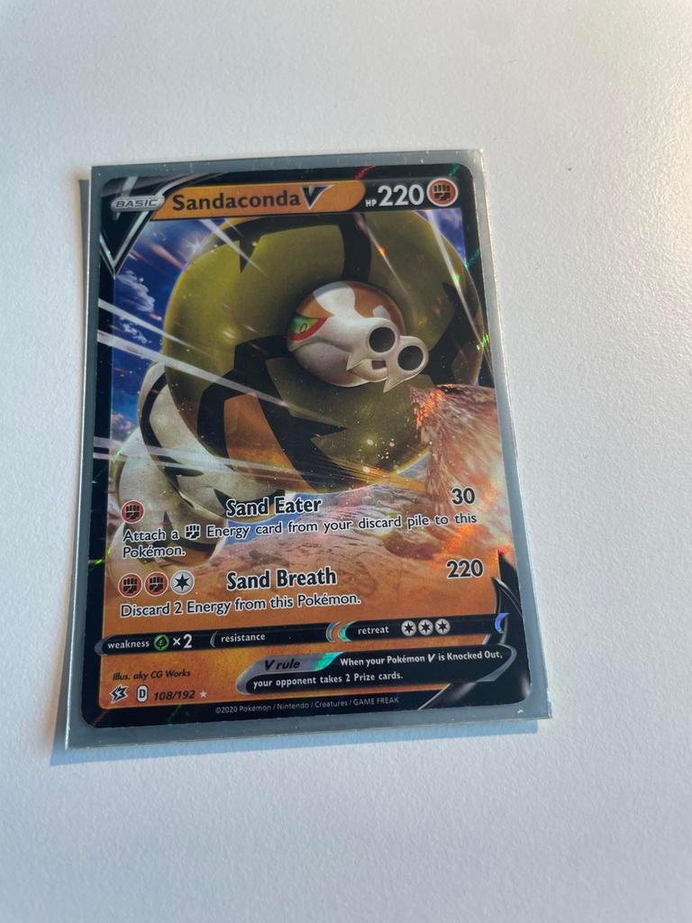 Pokémon kaart Sandaconda V 108/192, Verzenden, Zo goed als nieuw, Losse kaart, Foil