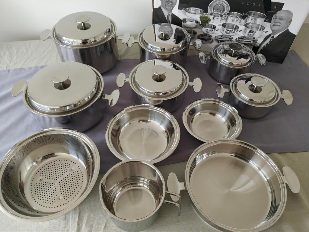 Kokpanen Vanstahl set - RVS - Nieuwstaat, Pannenset, Ophalen of Verzenden, Zo goed als nieuw, Rvs