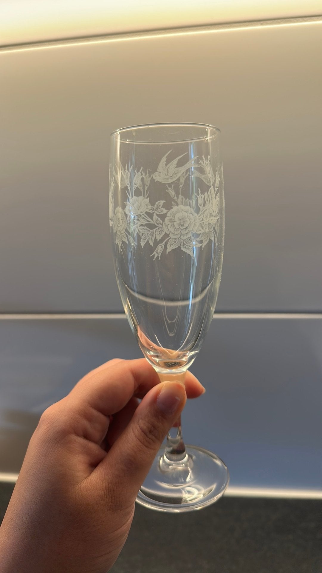 Luminarc “Rosen och svalan" champagne glazen, Antiek en Kunst, Ophalen