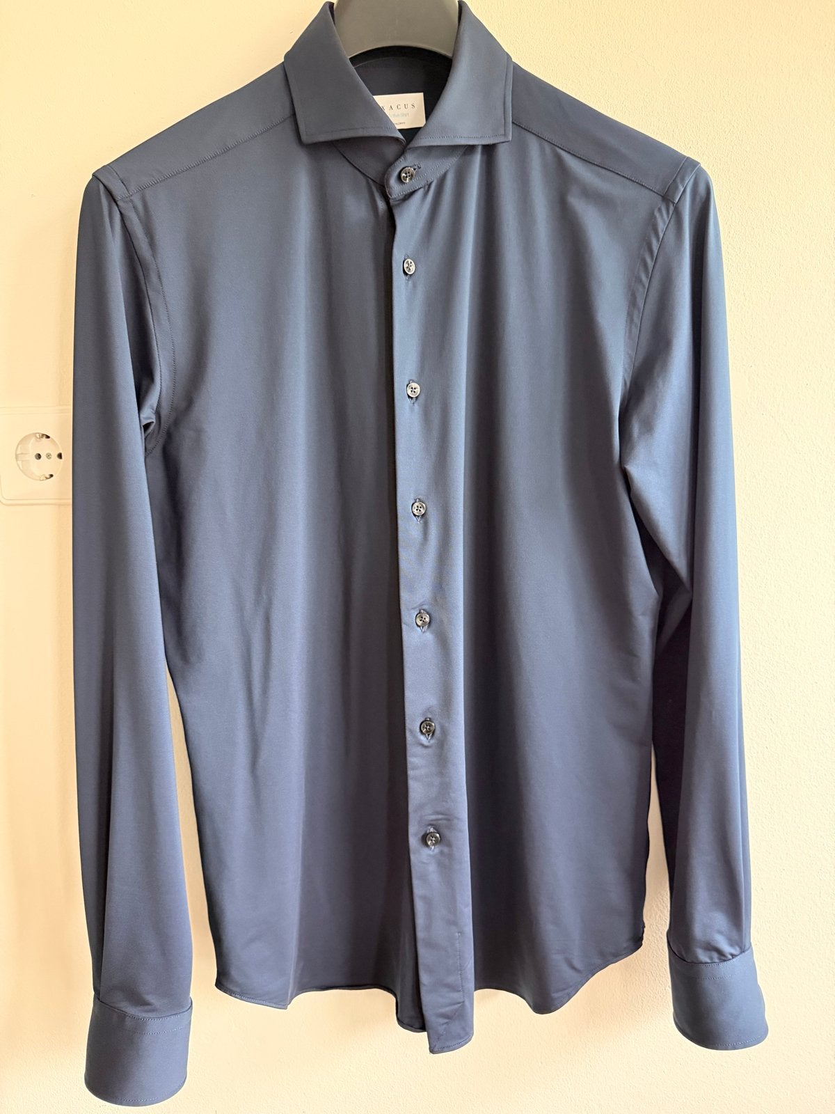 Xacus maat 40 Active Shirt Tailor Fit - Donkerblauw, Ophalen, Zo goed als nieuw, Blauw, Overige halswijdtes