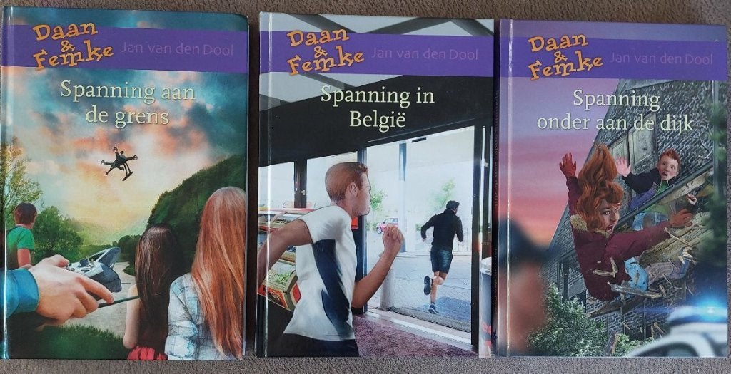 Jan van den Dool: Daan en Femke serie-Spanning 1,2,3,4,5,6,7, Ophalen of Verzenden, Zo goed als nieuw, Fictie algemeen