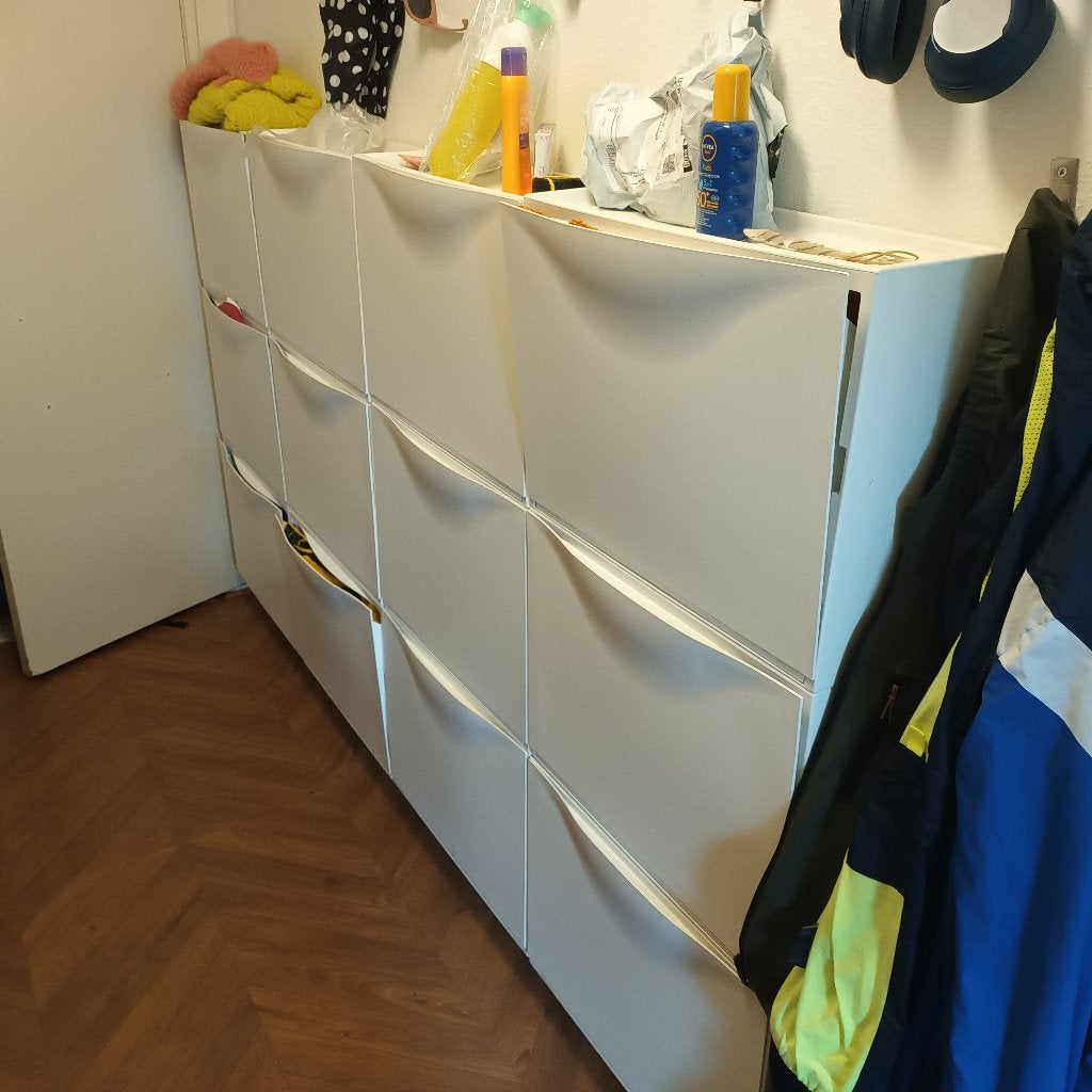 Ikea Trones schoenenkast wit, Huis en Inrichting, Ophalen, Gebruikt, Modern