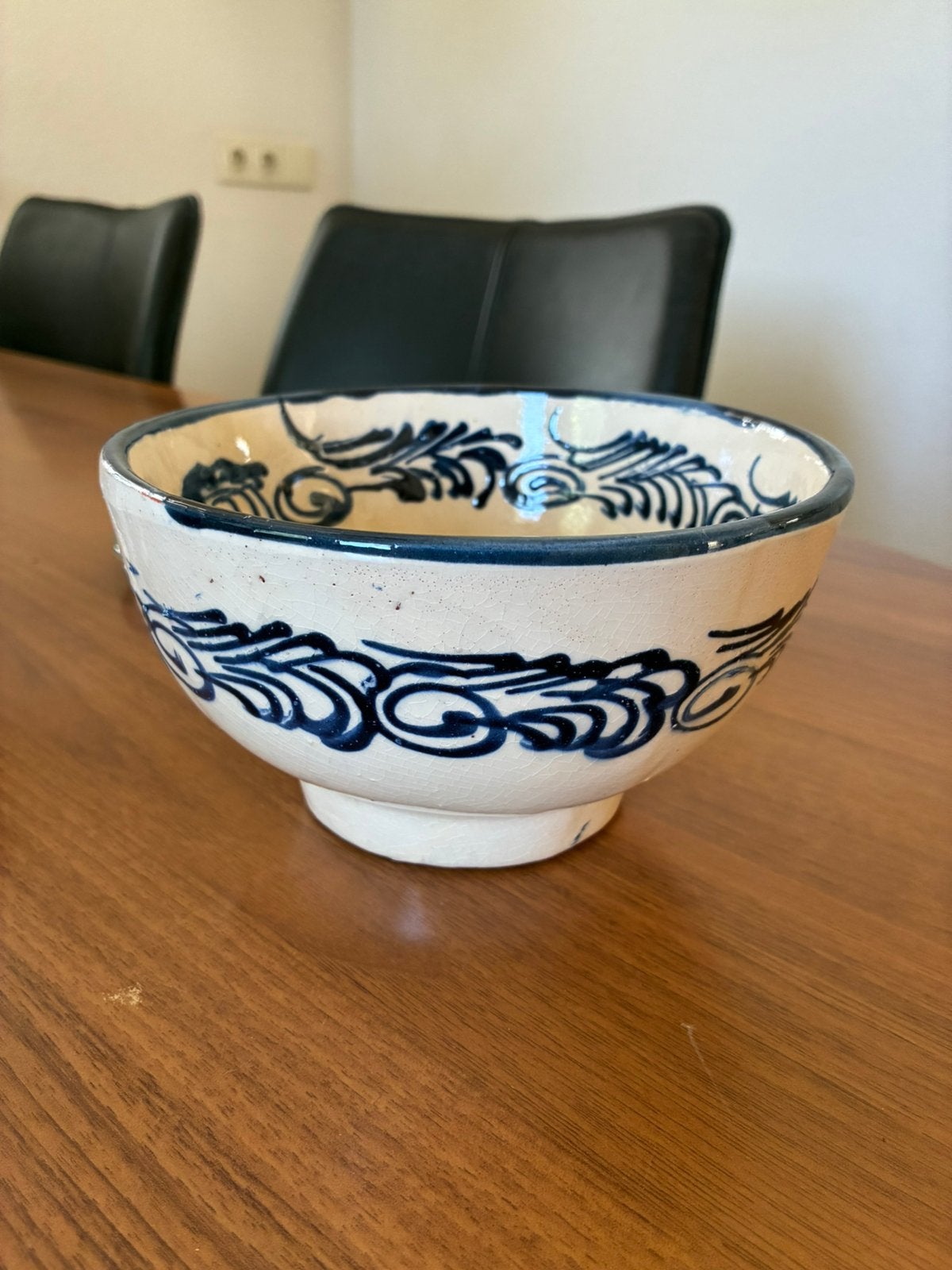 Bowl ‘Azul Lata’ Lenta Living, Huis en Inrichting, Ophalen of Verzenden, Zo goed als nieuw, Overige stijlen, Kom(men)