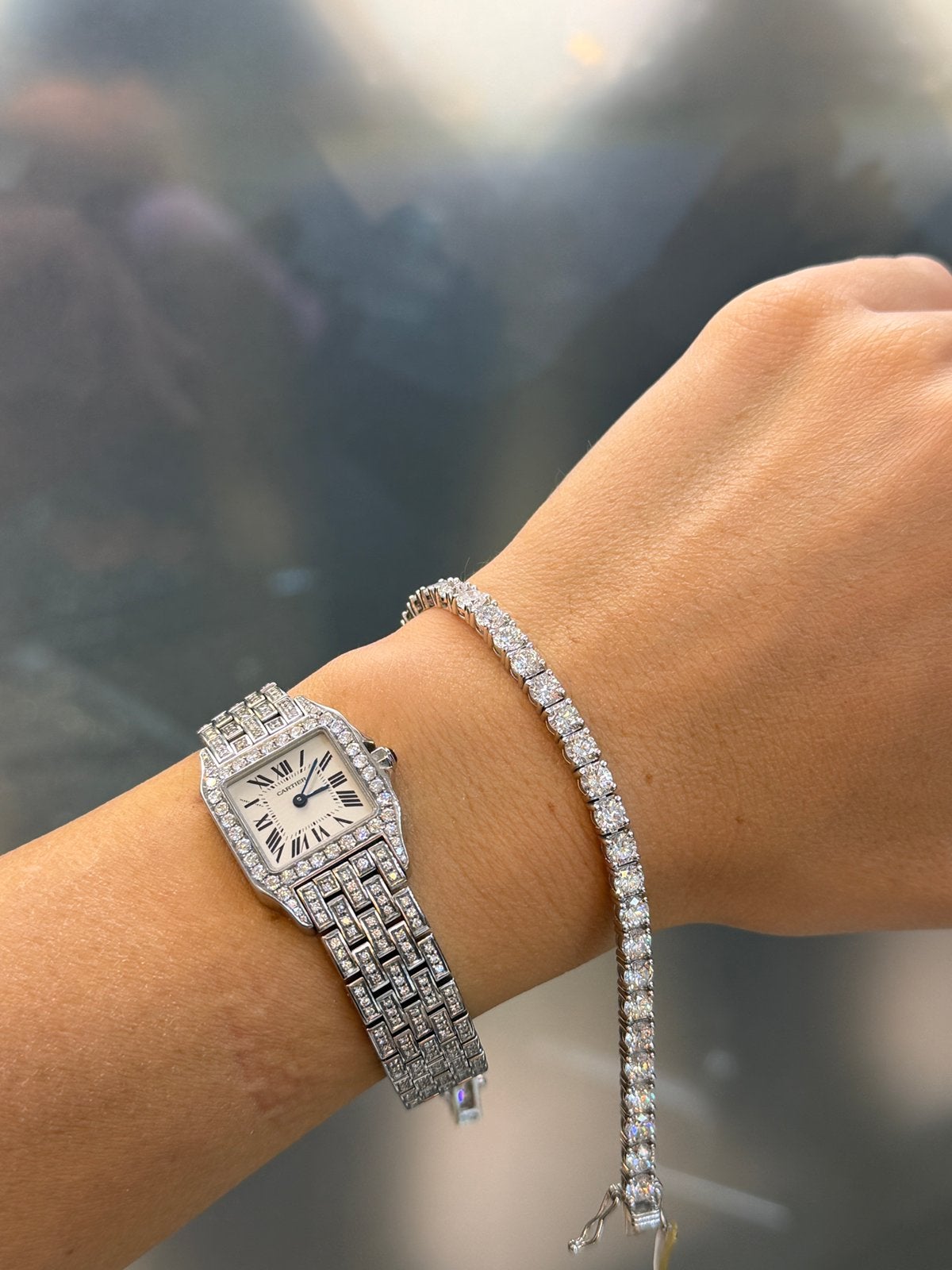 18KT Goud - 10.5ct Labgrown Diamanten - Tennis Armband