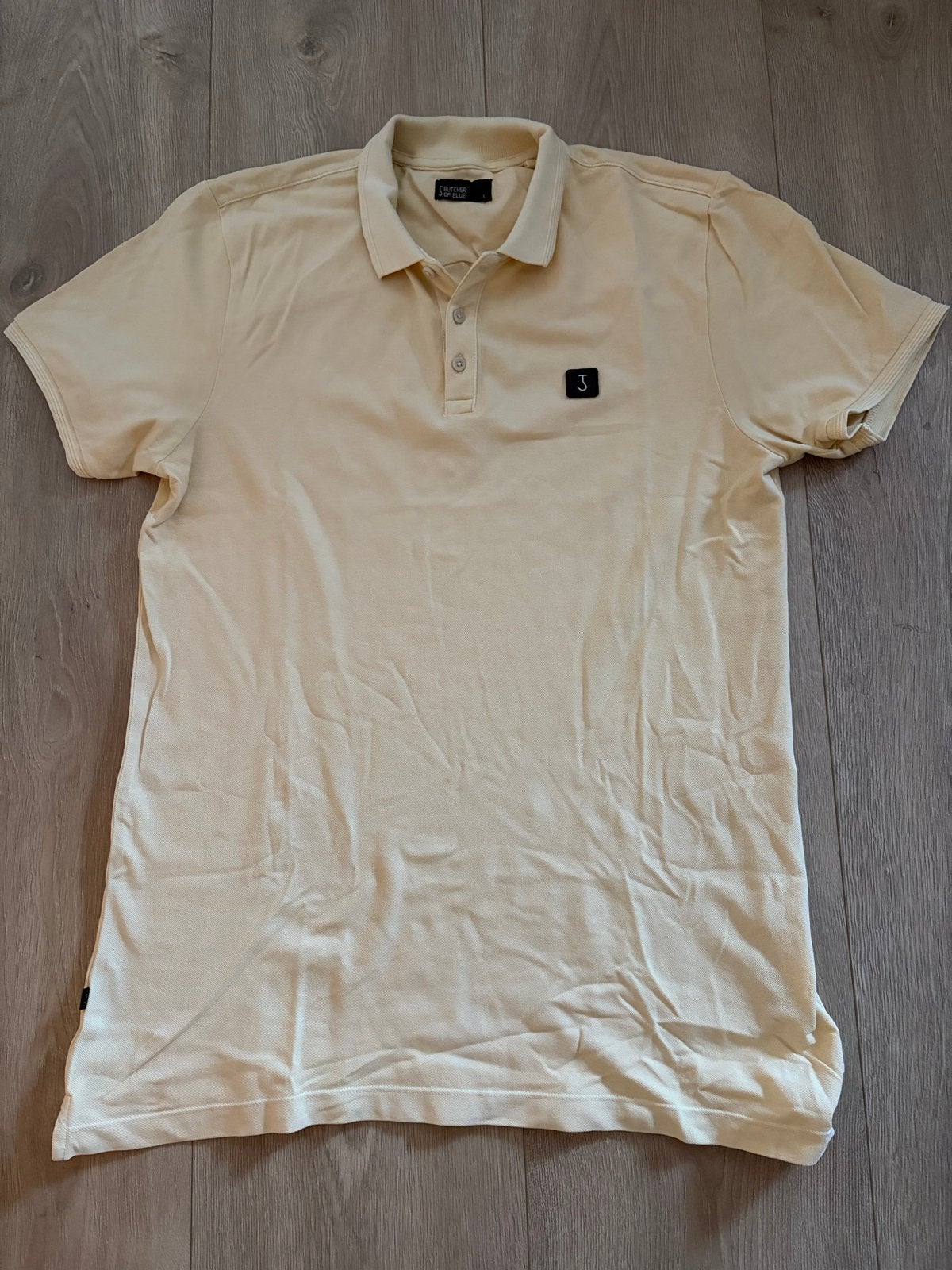 Butcher of Blue zachtgele polo - Maat L, Kleding | Heren, Ophalen of Verzenden, Zo goed als nieuw, Maat 52/54 (L), Geel