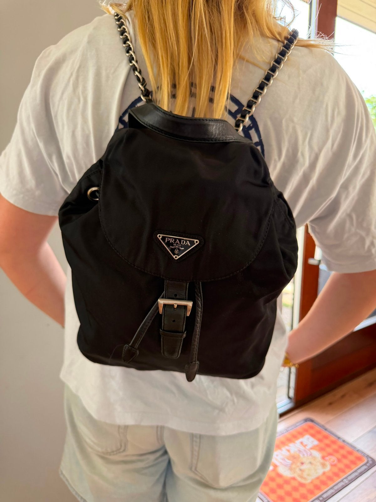Originele Prada rugzak – vintage, Sieraden, Tassen en Uiterlijk, Tassen | Damestassen, Ophalen of Verzenden, Gebruikt, Zwart, Overige typen