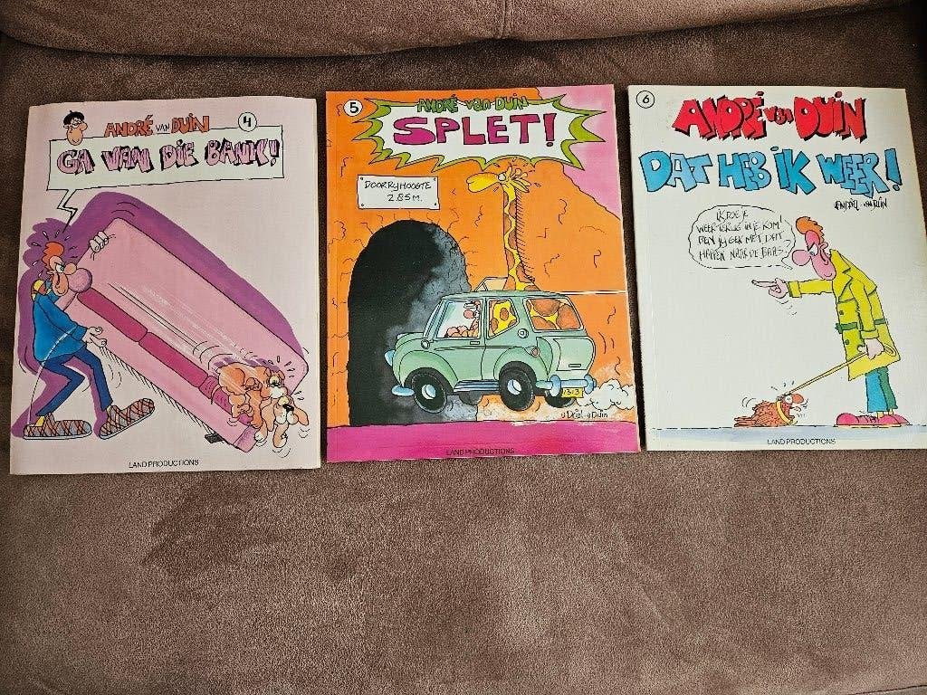 Andre van Duin 3 albums, Boeken, Stripboeken, Complete serie of reeks, Ophalen of Verzenden, Gelezen, Toon van Driel
