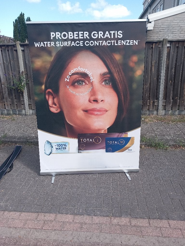 Roll-up Banner 150 x 200 cm bannersysteem, Verzamelen, Ophalen of Verzenden, Zo goed als nieuw, Reclamebord