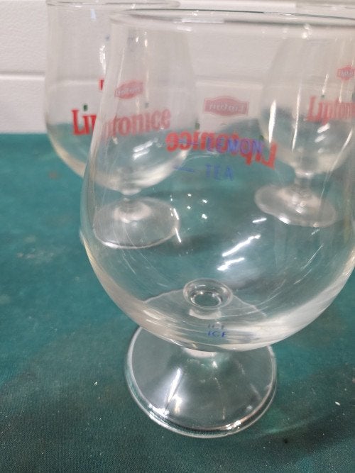 liptonice glazen 4 x originel, Ophalen of Verzenden, 'T Olde Gre-j, Info@toldegrej.nl, Endepoelstraat 20f Didam