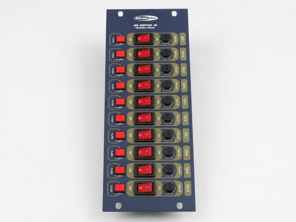Showtec DJ-Switch 10 – 10-kanaals stroomschakelpaneel, Ophalen, Gebruikt