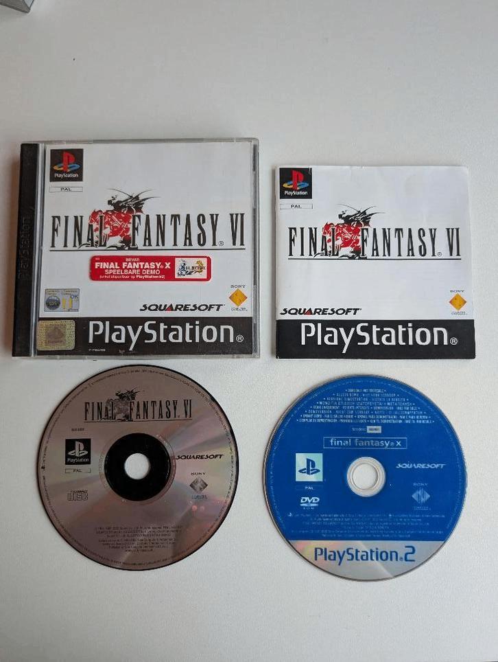 Final fantasy VI FF6 + bonus disc PS1, Spelcomputers en Games, Games | Sony PlayStation 1, Zo goed als nieuw, Role Playing Game (Rpg)