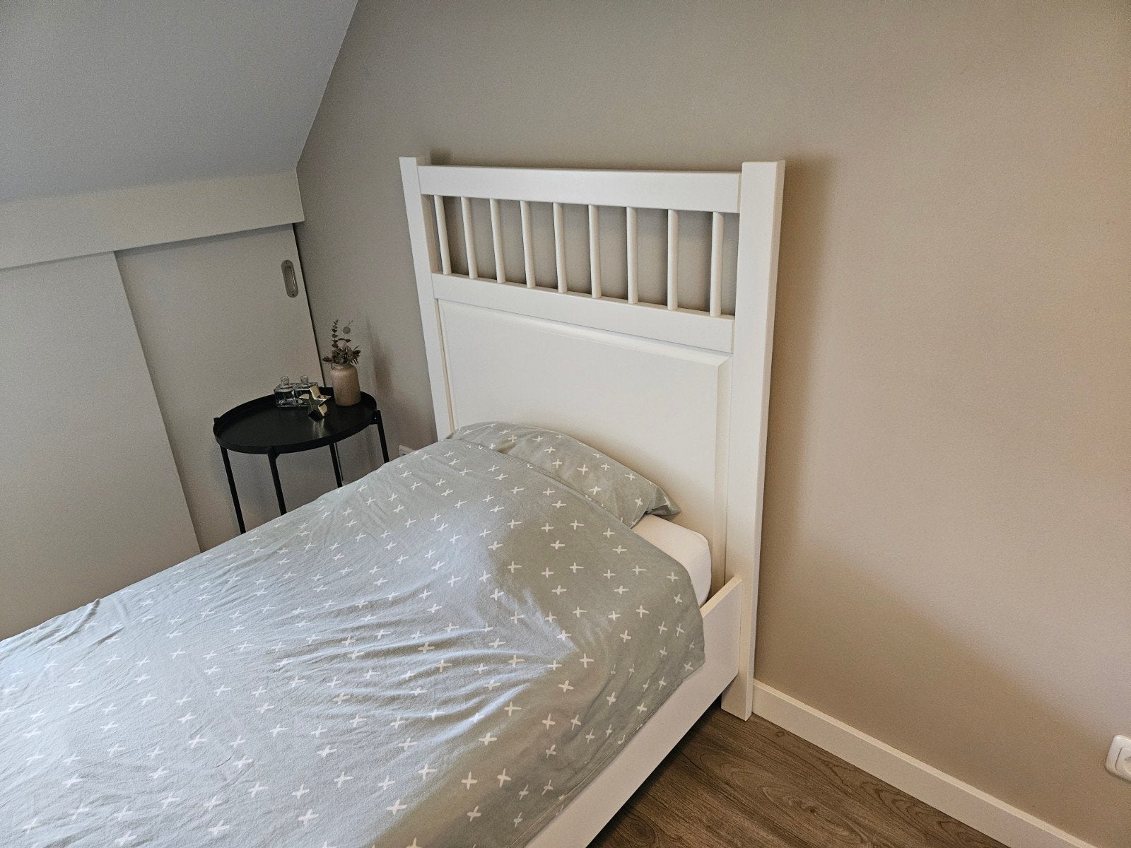 Meidenbed wit maat 200 x 90, Huis en Inrichting, Slaapkamer | Bedden, Ophalen, Gebruikt, 90 cm, Eenpersoons