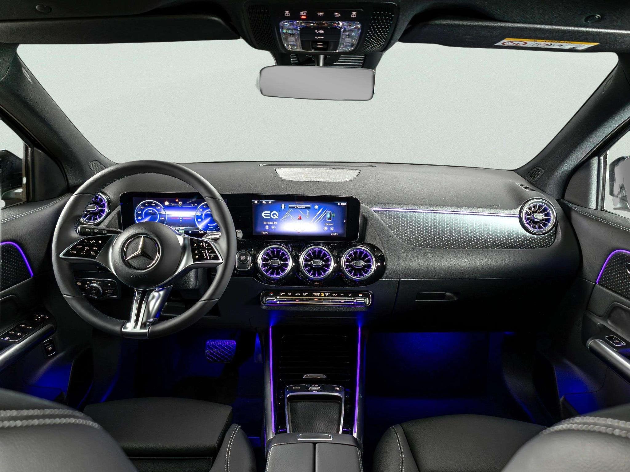 Mercedes-Benz EQA 250+ Business Solution 71 kWh Panorama dak, Zwart, 445 min, Leder en Stof, Zwart