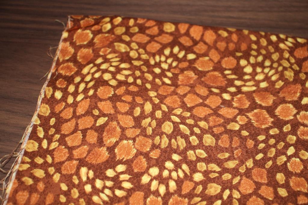 Coupon quilt 100% katoen stof - bruin/beige giraf #3929, Hobby en Vrije tijd, Stoffen en Lappen, Beige, Nieuw, Ophalen of Verzenden