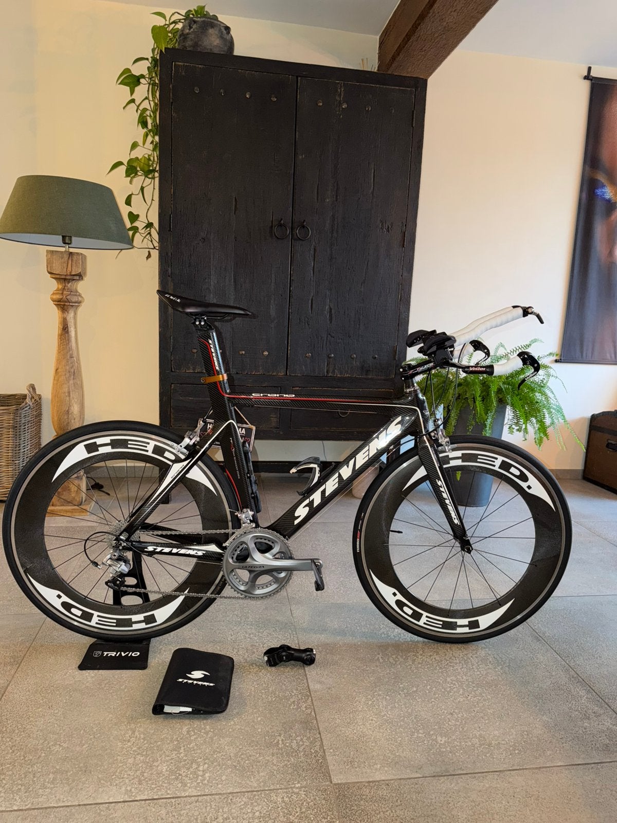 Stevens tijdrit/triatlon fiets, Carbon, Velgrem, Zo goed als nieuw, 57 tot 61 cm
