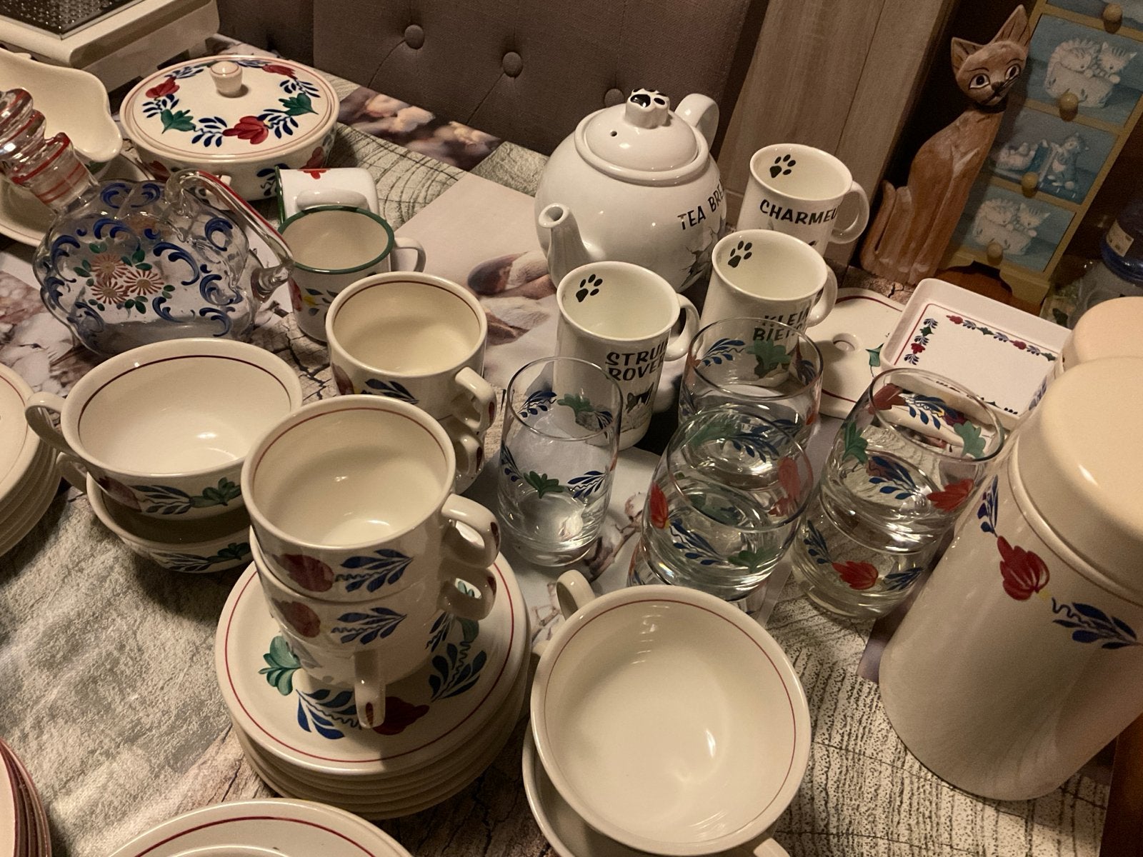 Groot Boerenbont servies - Royal Boch - Vintage, Ophalen, Gebruikt, Keramiek, Landelijk/Boerenbont