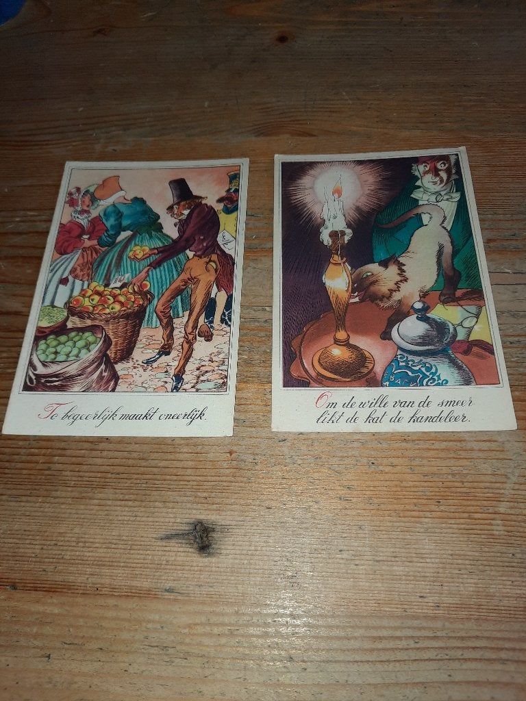 Ansichtkaarten met spreuken, Ophalen of Verzenden, Ongelopen, Overige thema's