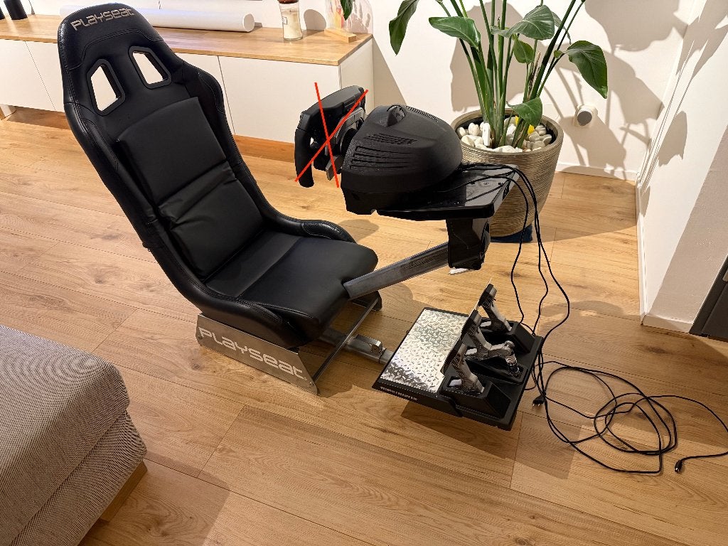 Playseat + XBOX Thrustmaster wheelbase + padelen + F1 wheel, Spelcomputers en Games, Ophalen, Gebruikt, Stuurtje of Sportattribuut