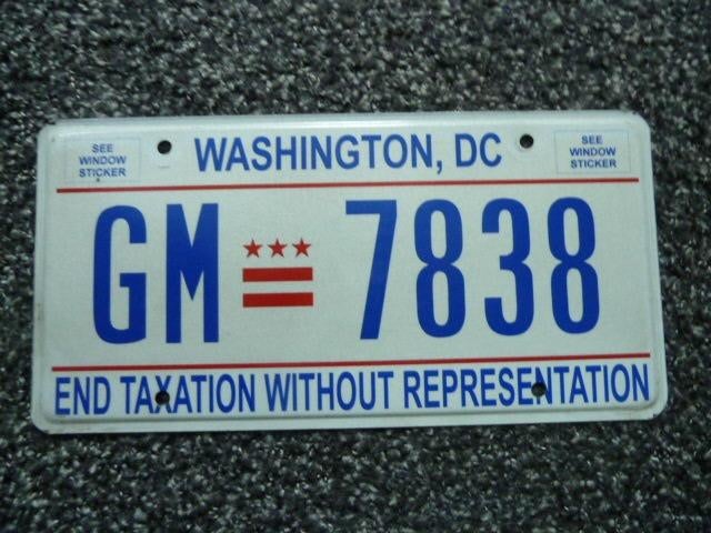 Kentekenplaat licenseplate Washington DC 2 USA, Verzenden, Gebruikt, Auto's