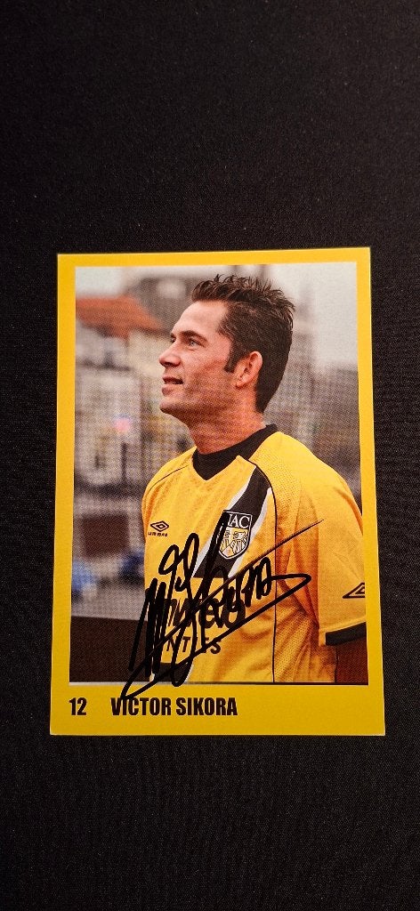 Spelerskaart met handtekening; Victor Sikora # NAC Ajax, Ophalen of Verzenden, Nieuw, NAC Breda, Spelerskaart