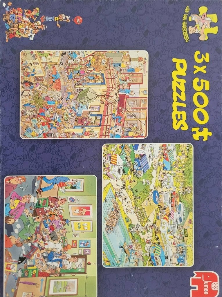 Jan van Haasteren  3x 500 stukjes, Ophalen of Verzenden, 500 t/m 1500 stukjes, Zo goed als nieuw, Legpuzzel