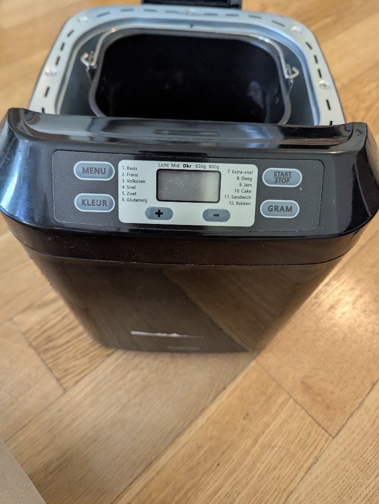 Inventum BM55  Broodbakmachine, 400 tot 800 gram deeg, Ophalen, Zo goed als nieuw, Met timer