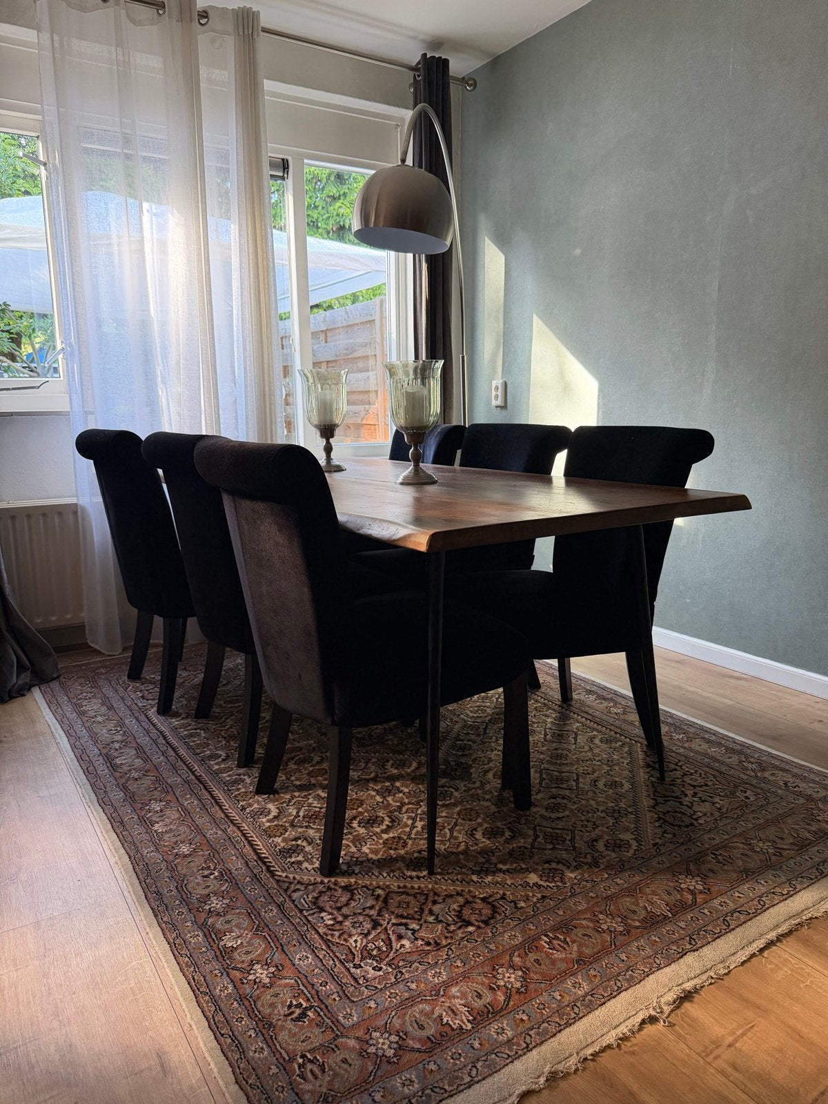 Kuka eetkamerstoelen zwart fluweel, Huis en Inrichting, Ophalen, 75 m² of meer, Zwart, Overige typen