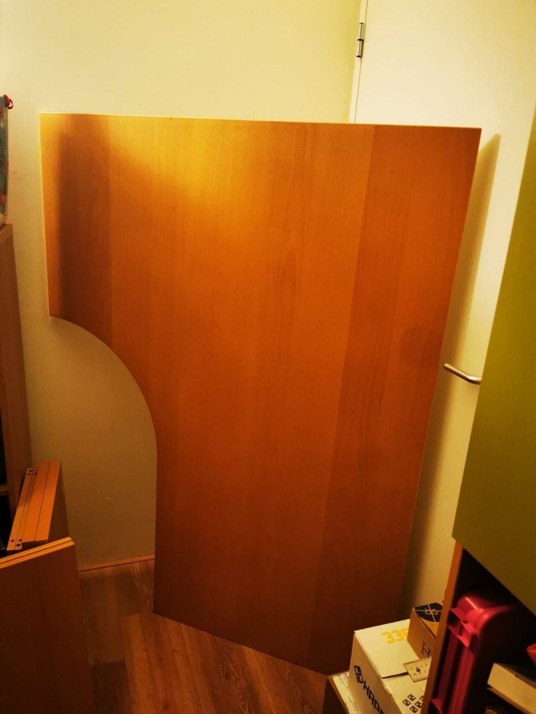 GALANT Bureaublad x2 en overgebleven onderdelen, Ophalen, Gebruikt, 120 cm, Scandinavisch