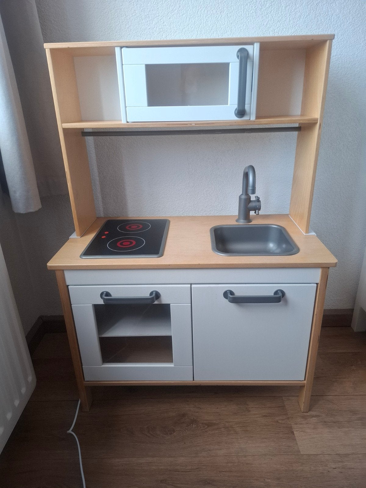 Houten speelkeuken met accessoires en etenswaren, Ophalen, Gebruikt, Ontdekken, Met licht