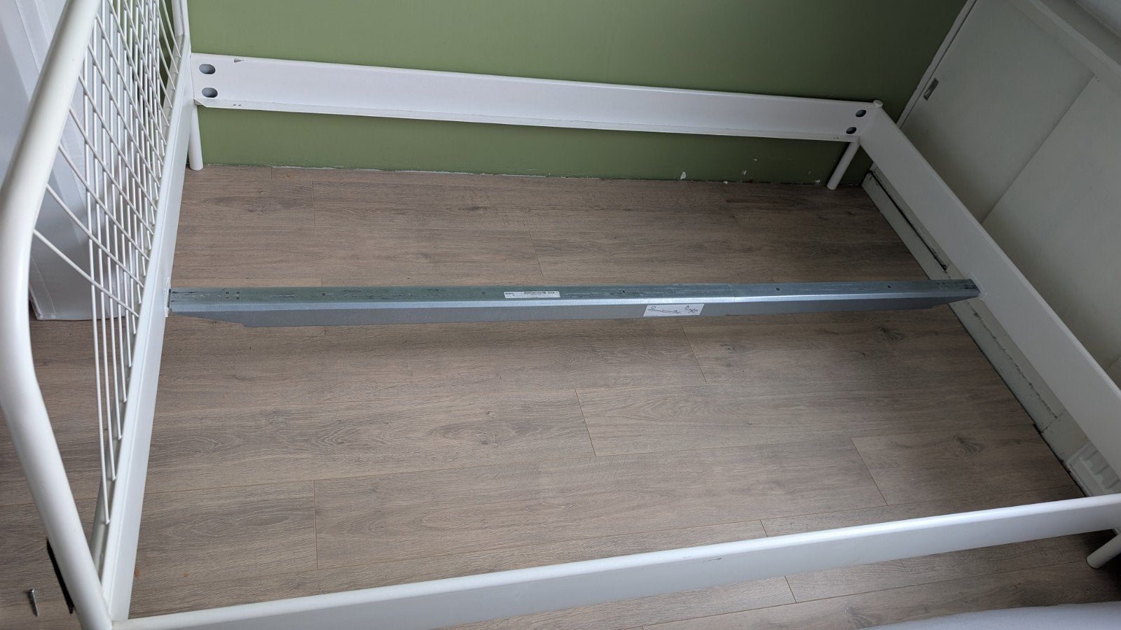 Ikea bed Nesttun 140 x 200, Huis en Inrichting, Slaapkamer | Bedden, Ophalen, Gebruikt, Wit, Tweepersoons