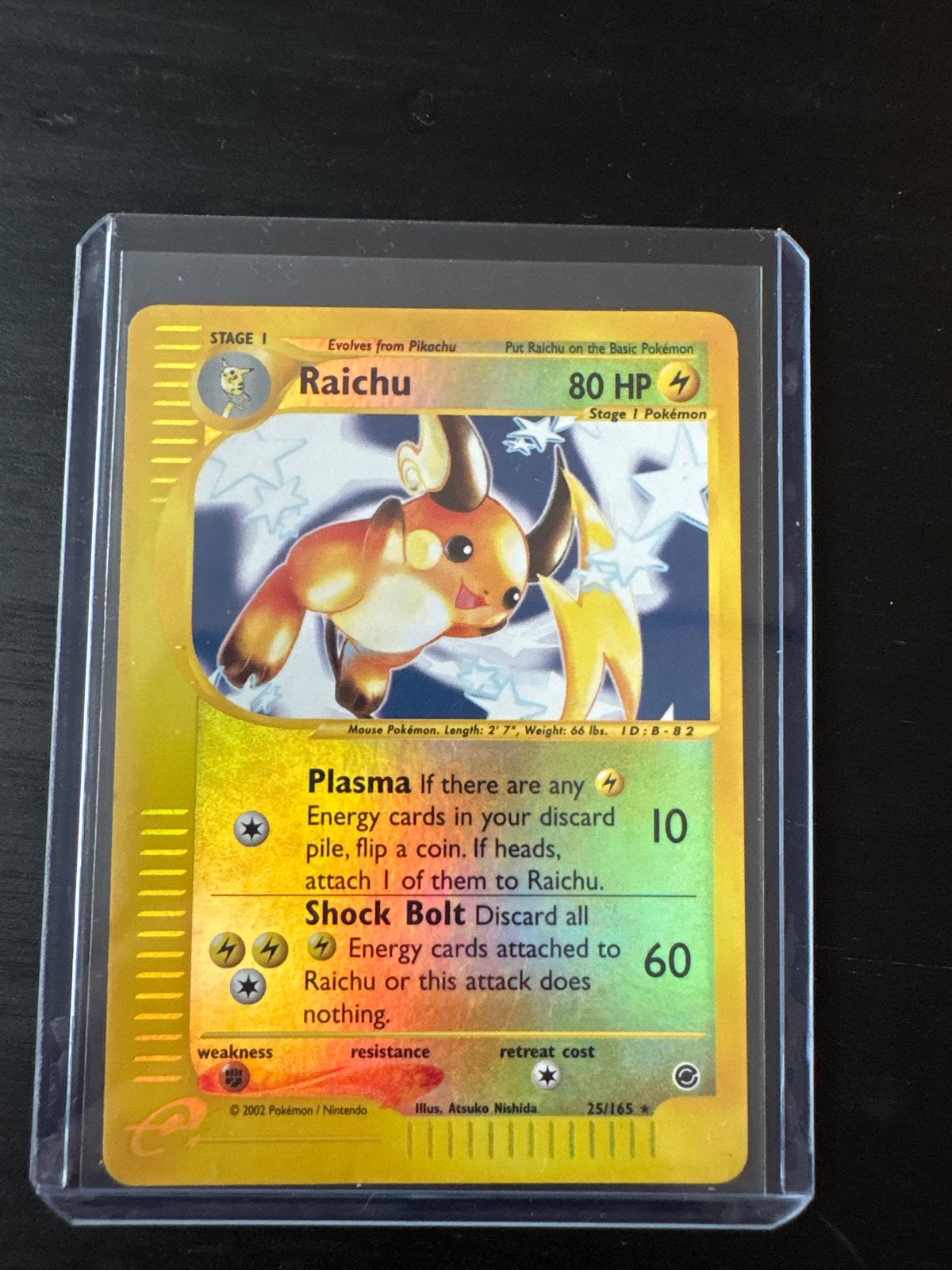Raichu 25/165 Expedition Base Set Holo Pokémon Kaart, Hobby en Vrije tijd, Verzamelkaartspellen | Pokémon, Ophalen, Zo goed als nieuw