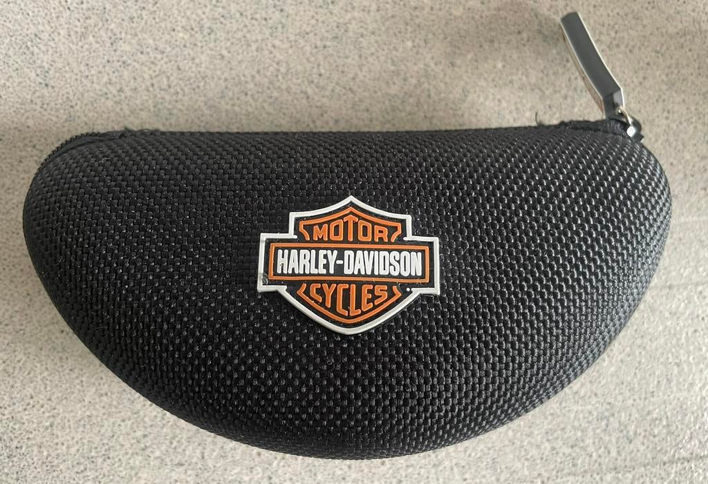 Harley Davidson brillenkoker etui zwart, Ophalen of Verzenden, Zo goed als nieuw