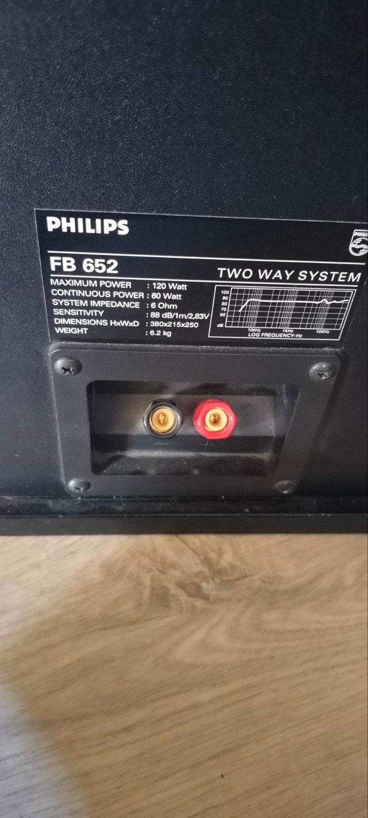 Philips FB 652 Speakers - Goed geluid, lichte beschadiging, Audio, Tv en Foto, Ophalen, Stereo speakers, Philips, Gebruikt